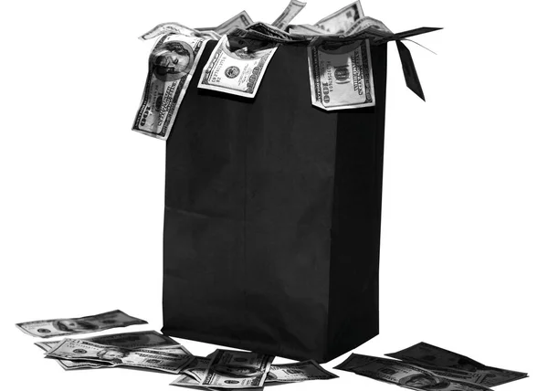 Money Wallpaper Background Repeating Money Pattern Money Bags Paper Bags — Stock Photo, Image