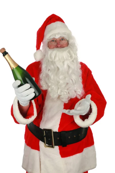 Święty Mikołaj Święty Mikołaj Odizolowany Biało Miejsce Smsa Święty Mikołaj — Zdjęcie stockowe