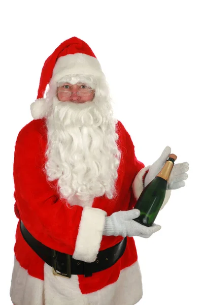 Święty Mikołaj Święty Mikołaj Odizolowany Biało Miejsce Smsa Święty Mikołaj — Zdjęcie stockowe