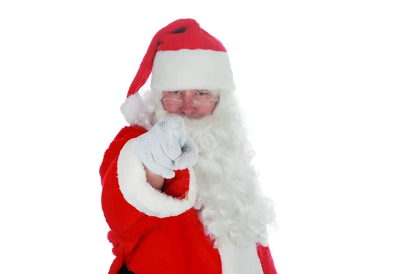 Babbo Natale Babbo Natale Isolato Bianco Spazio Messaggi Babbo Natale — Foto Stock