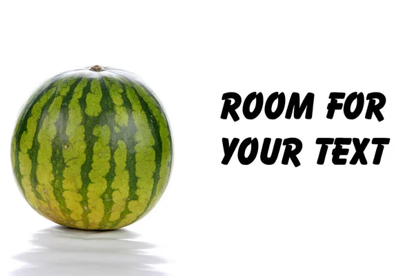 Watermelon Isolated White Room Text Seedless Watermelon Clipping Path Included — Stock Photo, Image