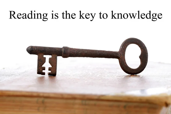 Siker Kulcsa Olvasás Siker Kulcsa Tudás Siker Kulcsa Történelem Ismerete — Stock Fotó
