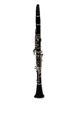 Klasik klarnet. Tahta nefesli çalgı. Klasik klarnet ahşap bir enstrüman. Müzik aleti. Müzik vahşi hayvanı sakinleştirir.. 