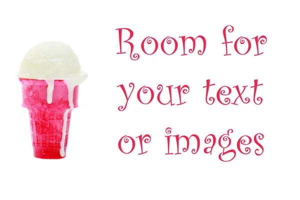 ice cream. ice cream on a cone. A very inviting vanilla ice cream cone. Vanilla ice cream cone topped with colorful sprinkles. Vanilla ice cream. ice cream cone topped with colorful sprinkles. isolated on white. room for text. scream for ice cream.