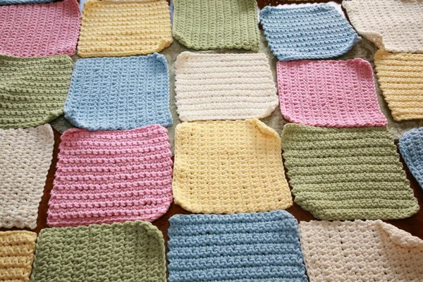 Crocheting Crocheting Cotton Threads Crochet Process Cotton Yarn Crochet Patterns — Stock Photo, Image