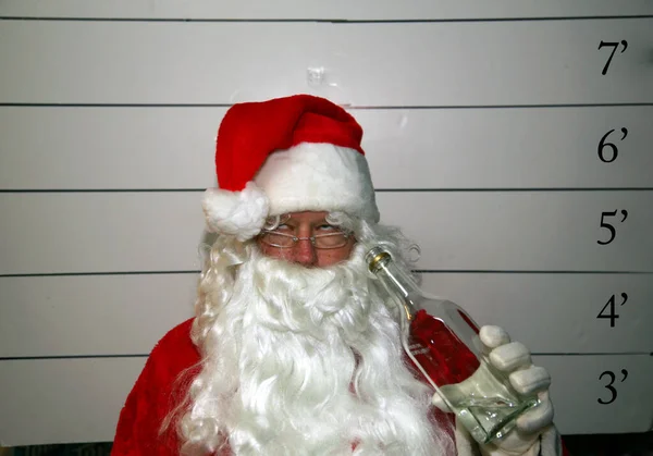 Taza Santa Claus Arrestan Santa Toman Una Foto Taza Papá —  Fotos de Stock