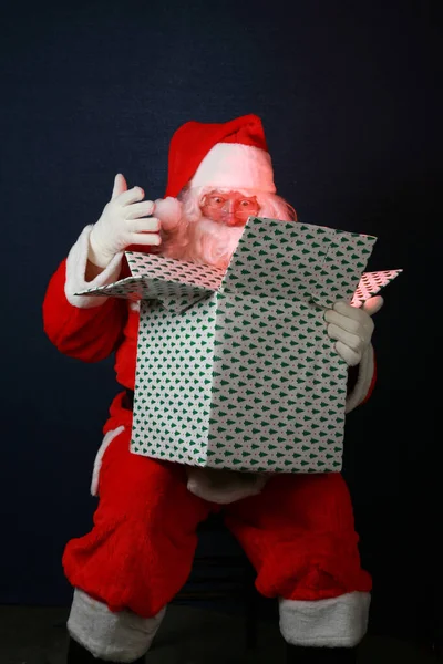 Рождественский Подарок Доставка Санты Новогодний Подарок Рождественский Подарок Санта Клаус — стоковое фото
