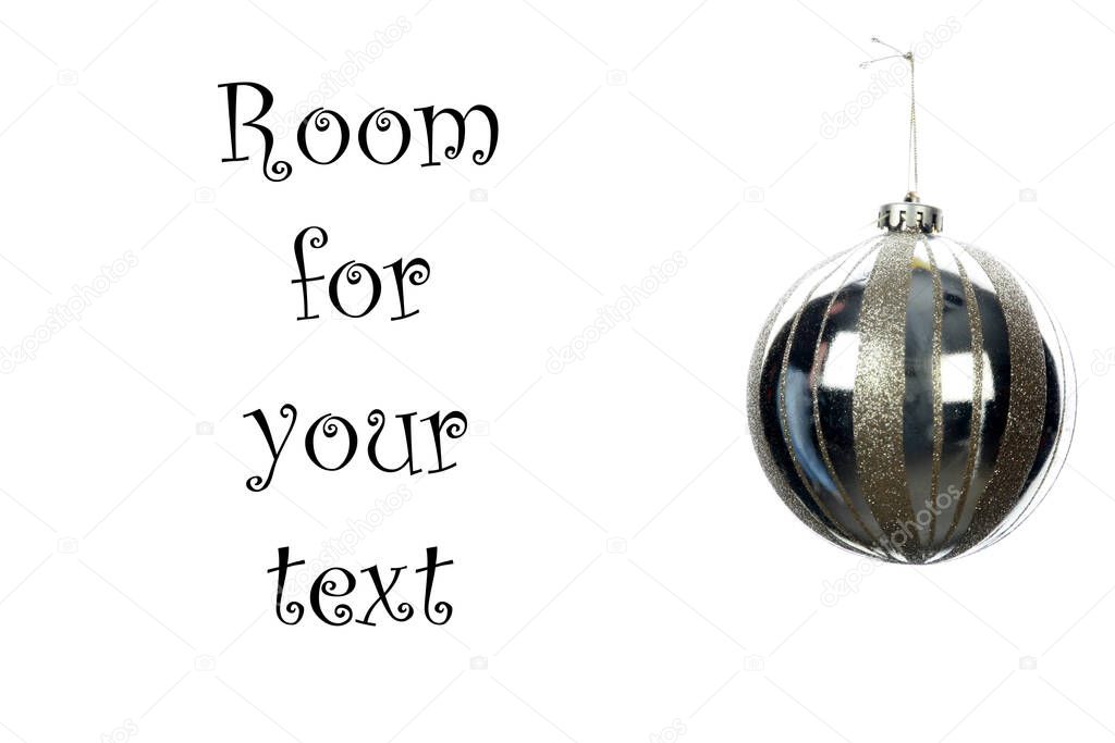 Christmas ornament. isolated on white. room for text. clipping path. Christmas Tree Ornaments. Isolated on white. Room for text. Christmas Ornaments are enjoyed world wide during the Christmas Holiday Season. Merry Christmas and Happy New Year.