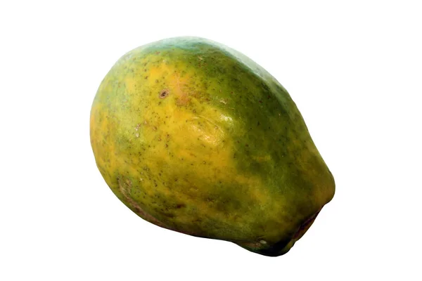 Papaia Papaia Isolado Branco Espaço Para Sms Gravar Caminho Fruta — Fotografia de Stock