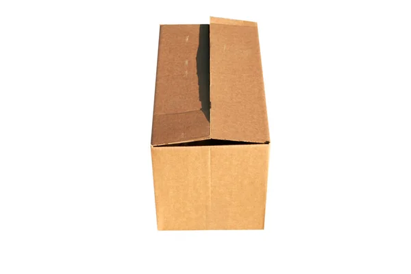 Kotak Kardus Kotak Papan Kartu Terisolasi Dengan Warna Putih Kotak — Stok Foto