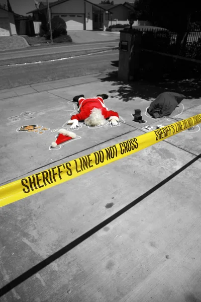 Santa Claus Drive Shooting Англійською Санта Клаус Застрелився Машині Вистріливши — стокове фото