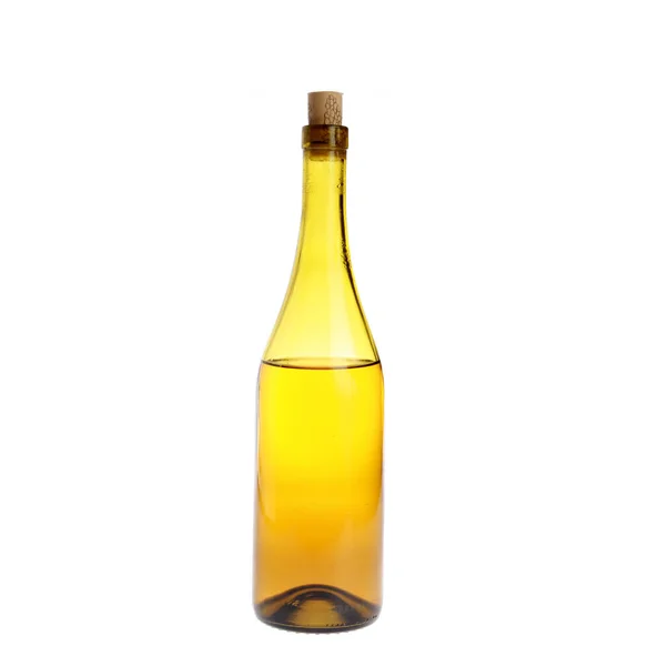 Garrafa Vinho Isolado Branco Espaço Para Sms Gravar Caminho Vinho — Fotografia de Stock