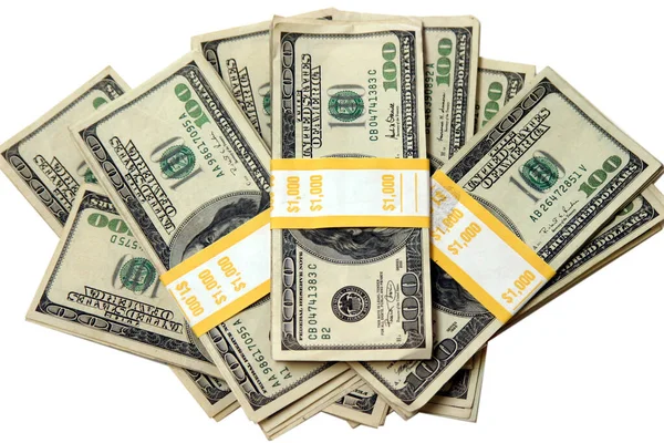 Soldi Contesto Con Soldi Banconote Americane Cento Dollari Esperienza Finanziaria — Foto Stock