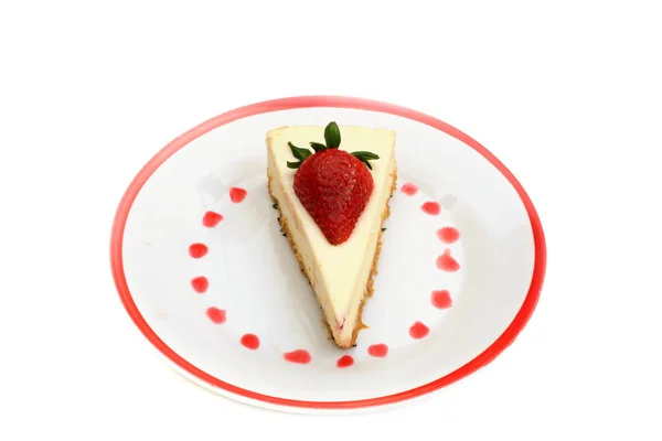 Cheese Cake Beautiful Cheese Cake Cheesecake Plate Slice Cheesecake Topping — Stock Photo, Image