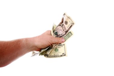 Nakit olarak. Kafkasyalı bir adamın eli bir avuç dolusu Amerikan Nakit Parası 'nı tutuyor. Beyazda izole edilmiş. Mesaj için yer var. Kırpma Yolu. Bozuk para. Avuç dolusu dolar. Nakit kraldır. Para elinde. Elimde bir banknot var. El ele tutuşarak para. Büyük Paralar. 