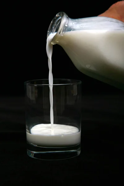 Kerstman Geniet Van Melk Koekjes Melk Koekjes Voor Kerstman Kerstman — Stockfoto