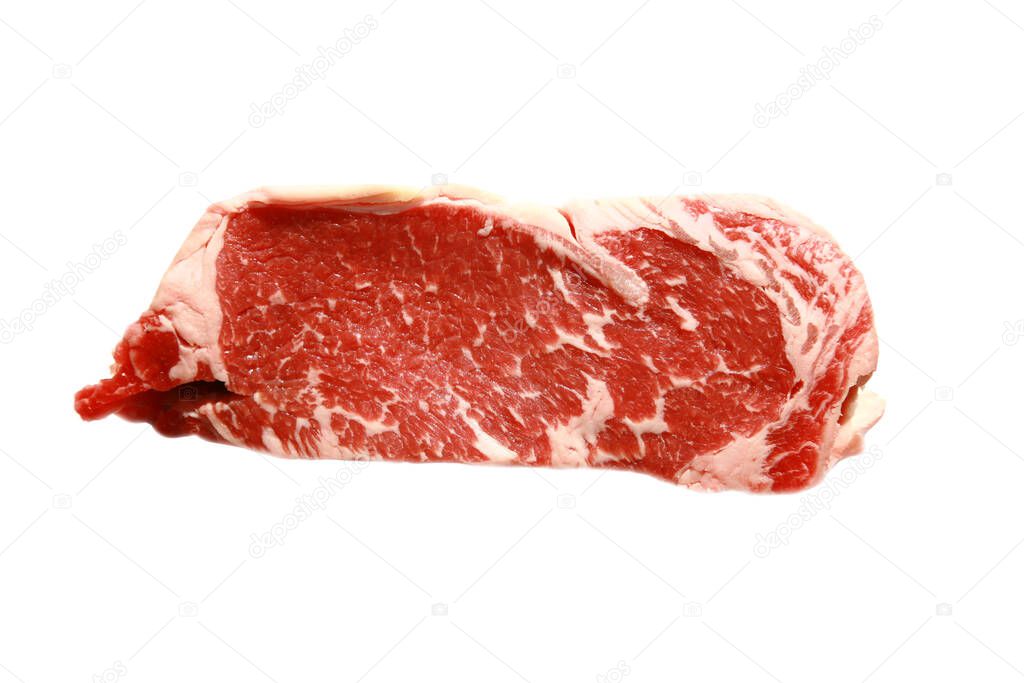 Raw Steak. Raw fresh meat Rib eye Steak. Fresh Meat. Steak. Beef Steak. fresh raw ribeye steak ready for the grill. Steak. Raw Steak. Thick Cut Raw Steak. Isolated on white. Room for text. Meat for the Barbecue. Dinner or Lunch. Red Meat. 