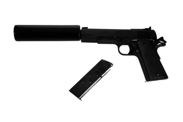 ピストル 拳銃だ 武器だ サイドアーム 半自動拳銃 マフィアの武器 銃の売り上げ 銃のブローカー ヒットマン 保護だ — ストック写真