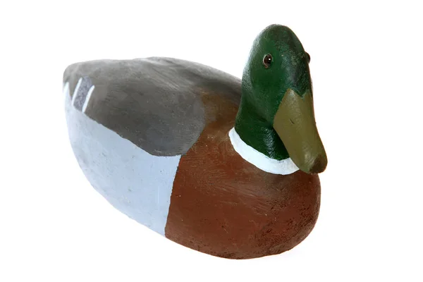 Duck Telefon Telefon Form Gräsänder Äkta Talsepok Mallard Duck Decoy — Stockfoto
