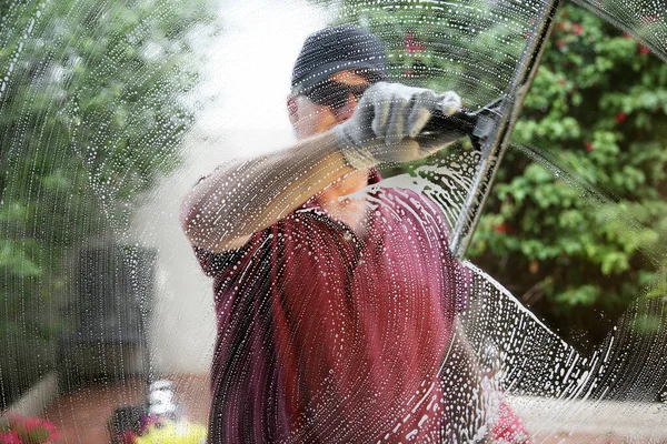 Window Washing Window Cleaning Window Cleaner Window Cleaning Service Professional — Stock Photo, Image