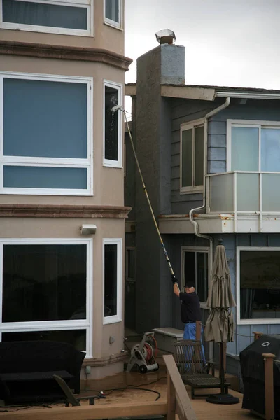 Window Cleaning Window Washing Window Washing Service Professional Window Cleaner — Stockfoto