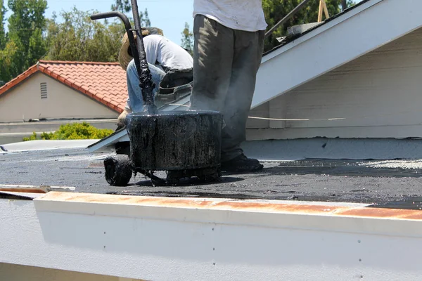 Roof Replacement Removal Old Roof Replacement New Roof Shingles Home — ストック写真