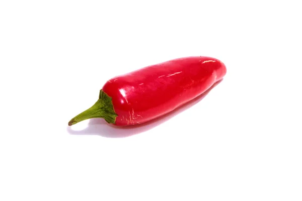 Chili Pepper Red Hot Chili Pepper Isolated White Room Text — Stockfoto