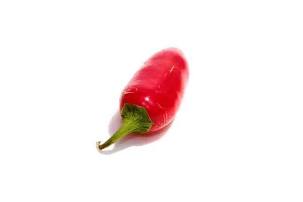 Chili Pepper Red Hot Chili Pepper Beyazda Izole Edilmiş Mesaj — Stok fotoğraf