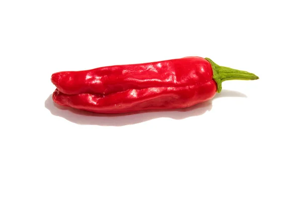 Chili Pepper Red Hot Chili Pepper Beyazda Izole Edilmiş Mesaj — Stok fotoğraf