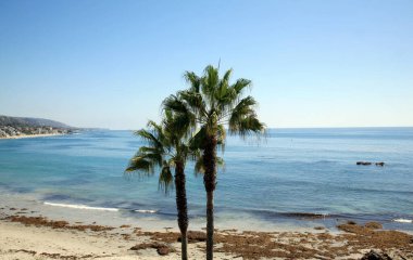 Laguna Sahili, Kaliforniya. Laguna Sahili. Crescent Körfezi. Laguna Sahili California. Laguna Sahili 'nin kayalıklardan görünen ana plajı. Laguna Sahili dünya çapında ziyaretçiler için önemli bir turizm merkezidir. Orange County California. 