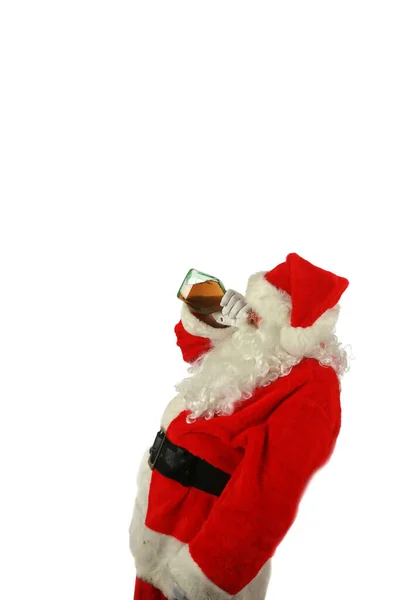 Weihnachten Weihnachtsmann Betrunkener Weihnachtsmann Betrunkener Weihnachtsmann Ohnmächtig Geworden Urlaubsjubel Schlechter — Stockfoto