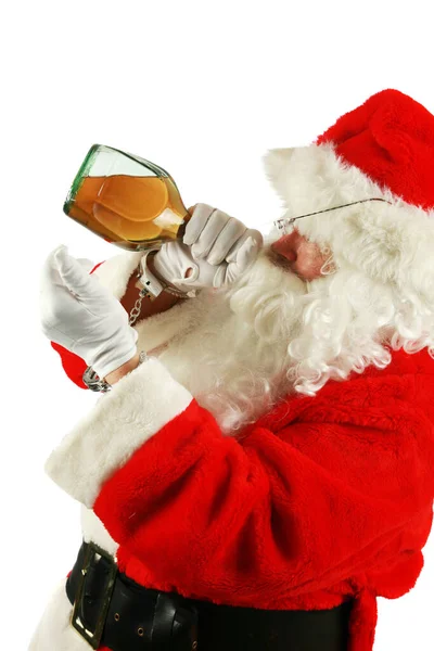 Christmas Santa Claus Drunken Santa Claus Passed Out Drunken Santa — Photo