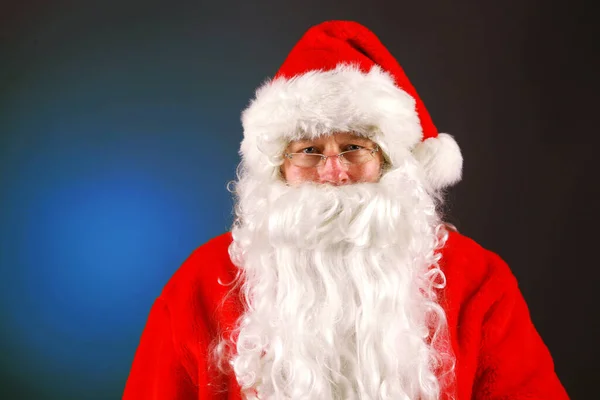Weihnachten Weihnachtsmann Weihnachtsmann Porträt Ein Schönes Weihnachtsporträt Von Weihnachtsmann Claus — Stockfoto