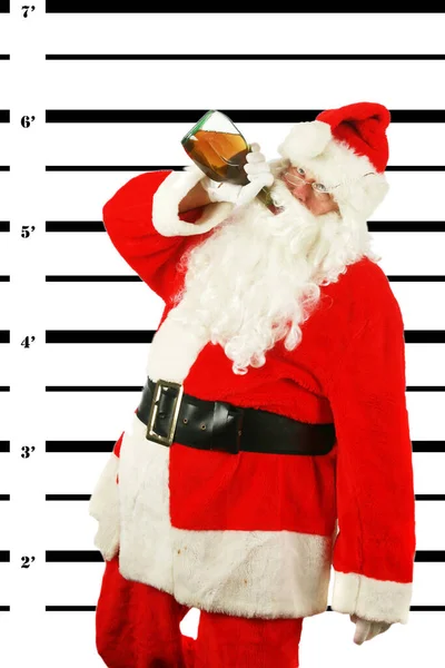 Рождество Санта Клаус Пьяный Санта Клаус Отрубился Пьяный Санта Клаус — стоковое фото