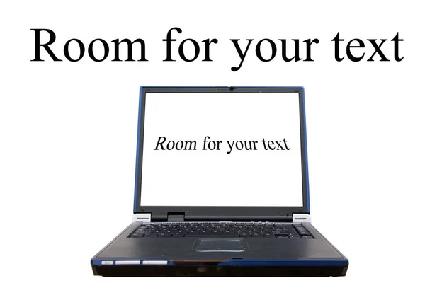 Laptop Computer Isolated White Room Text Clipping Path Laptop Computer — Foto Stock