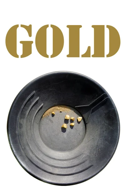 Gold Gold Pan Gold Panning Gold Mining Black Gold Pan — Stok fotoğraf