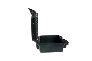 Zor dava. Depolama çantası. Ezici Kanıt Davası. İçinde köpük olan siyah sert plastik bir çanta aç. Beyaz üzerine izole edilmiş. Su geçirmez, ezici kanıt ve toz geçirmez vücut, dünya çapında askeri, endüstriyel ve profesyoneller tarafından kullanılan polipropilen.. 