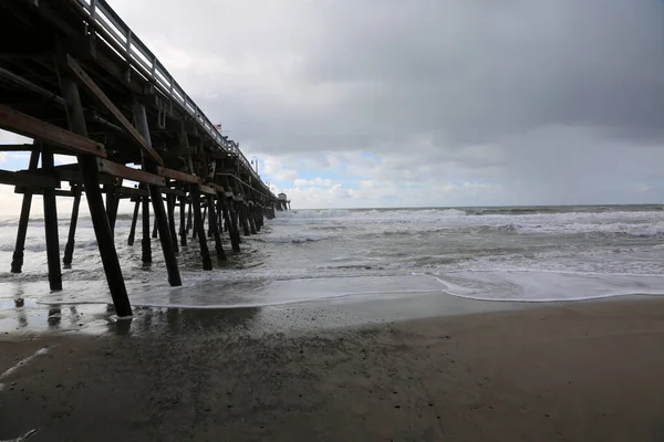 Ocean Pier Pacific Ocean Atlantic Ocean Huntington Beach Pier Seal — Stock Photo, Image