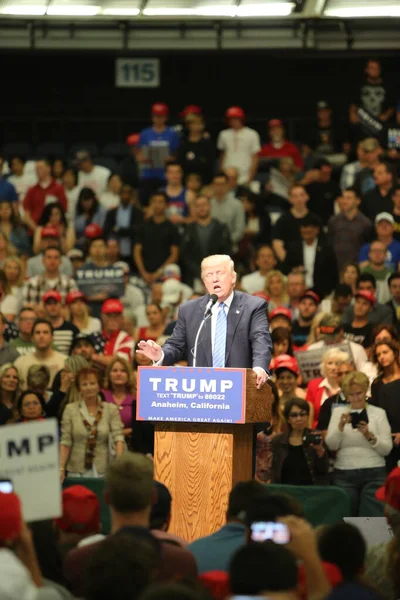 Anaheim California Maja 2016 Republikański Kandydat Prezydenta Donald Trump Przemawia — Zdjęcie stockowe