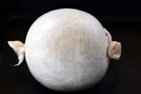 Des Haggis Écossais Traditionnels Isolé Sur Noir Haggis Place Pour — Photo