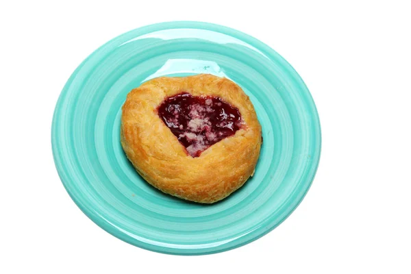 Gebak Donuts Ontbijtgebak Ontbijt Gebak Geïsoleerd Wit Geïsoleerd Wit Ruimte — Stockfoto