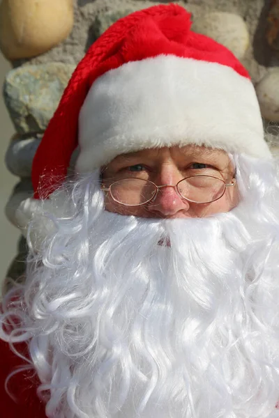 Vánoce Santa Claus Santa Claus Vánoční Portrét Santa Claus Pózuje — Stock fotografie
