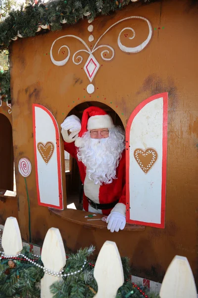 Noel Zamanı Noel Baba Noel Baba Nın Portresi Çocukların Noel — Stok fotoğraf