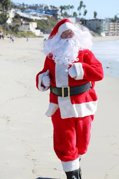 Christmas Santa Claus Vacation Beach Vacation Santa Claus Vacation Santa — Stock Photo, Image