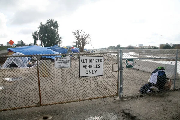 Sem Abrigo Campo Dos Sem Abrigo Los Angeles California Homeless — Fotografia de Stock