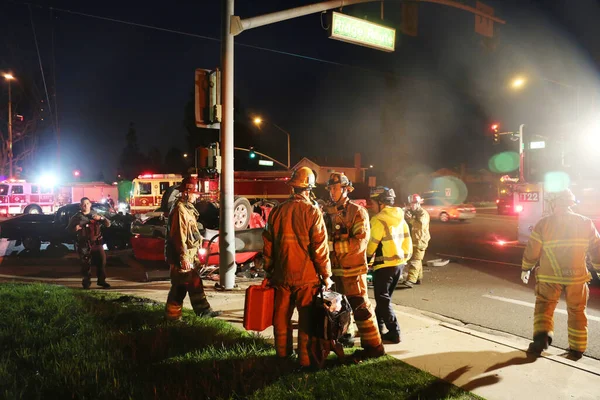 January 2017 Battalion Units Handled Traffic Collision Cut Rescue Patients — Stock Photo, Image