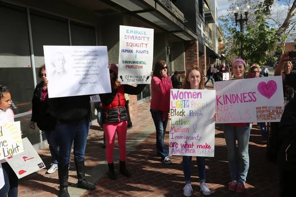 Santa Ana California January 2017 People Orange County Carry Signs — Φωτογραφία Αρχείου