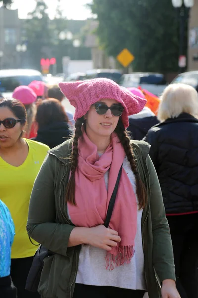 Santa Ana California January 2017 People Orange County Carry Signs — Stockfoto