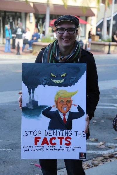 Santa Ana California January 2017 People Orange County Carry Signs — Foto de Stock