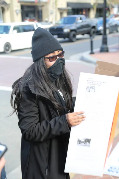 Santa Ana California January 2017 People Orange County Carry Signs — 스톡 사진